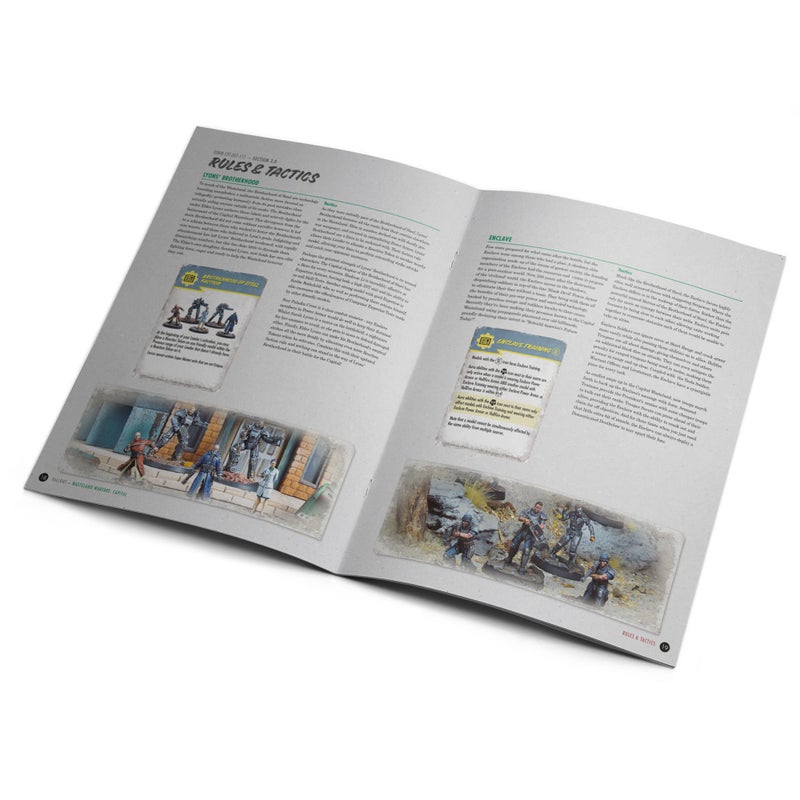 Modiphius Fallout Wasteland Warfare: Capital Rules Expansion - RPG Book & 135 New Cards, New Scenarios & Regions - Image 3